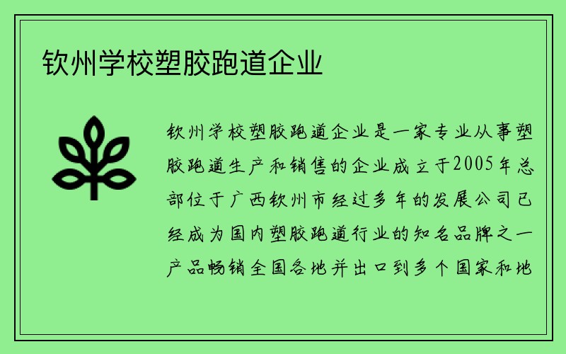 钦州学校塑胶跑道企业