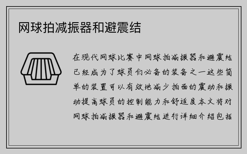 网球拍减振器和避震结