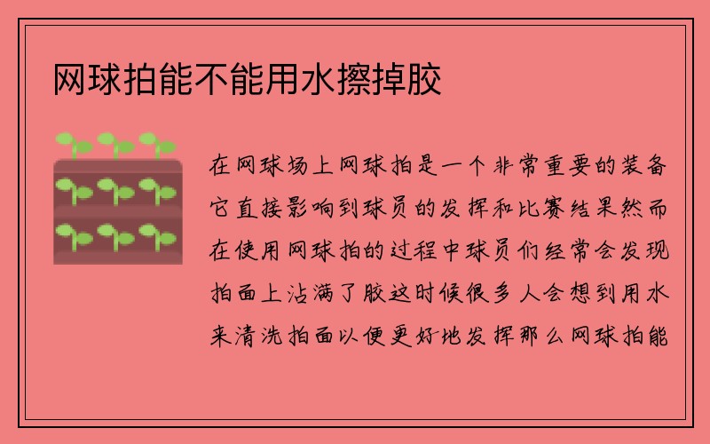 网球拍能不能用水擦掉胶